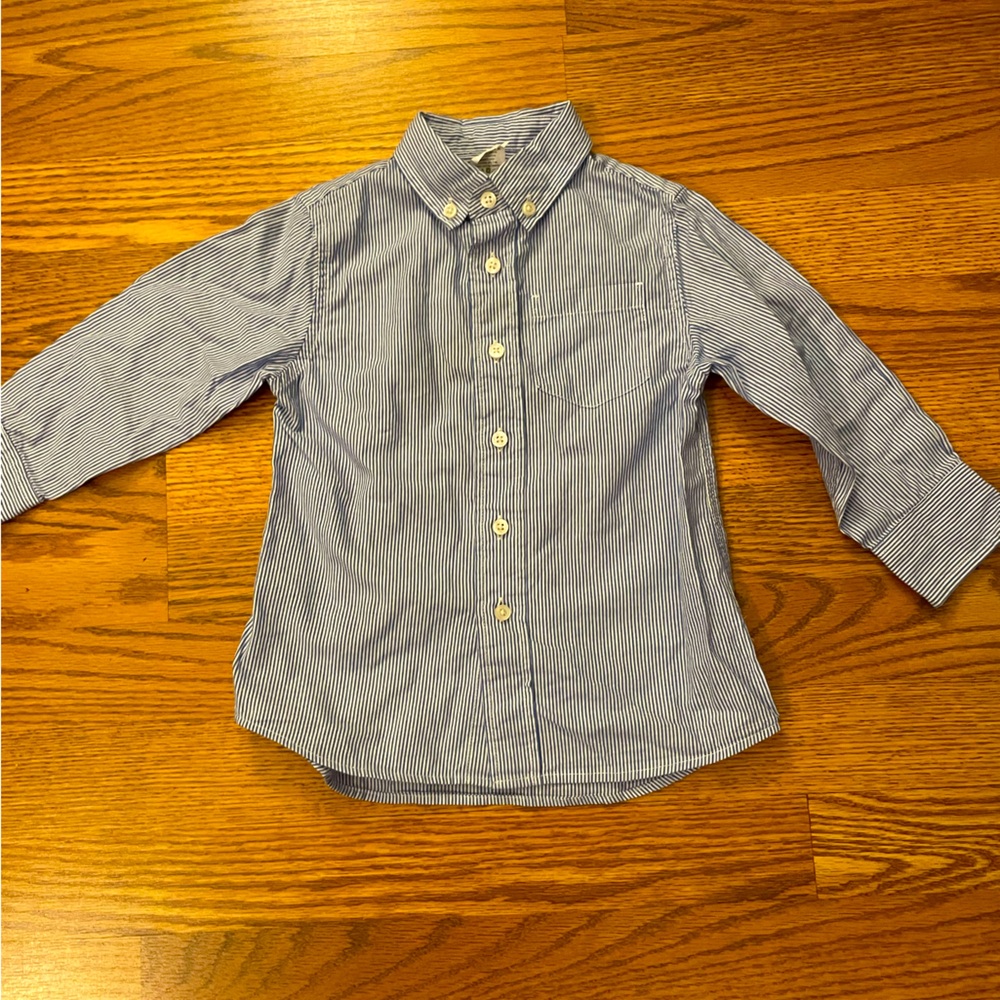 Crew Cuts Oxford Blue Striped Shirt